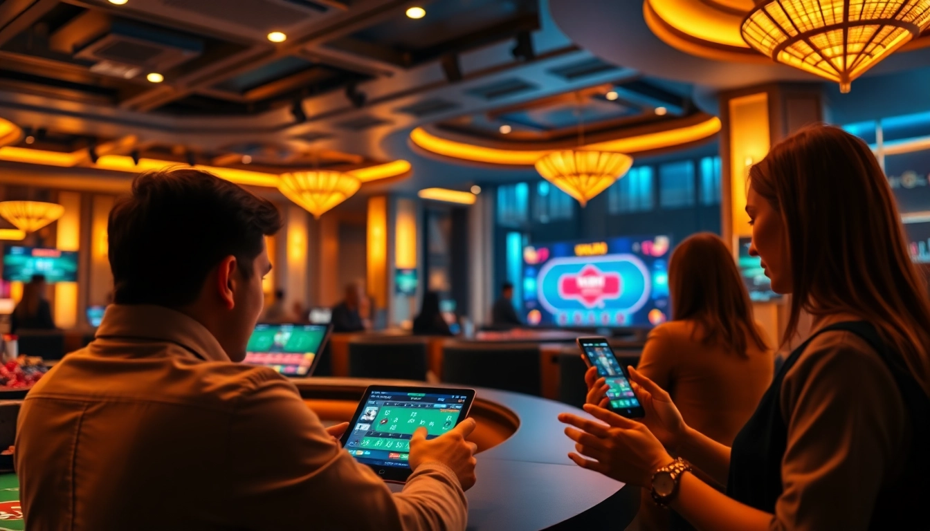 Exciting gaming scene at w88.nyc, showcasing online players engaging with Baccarat and Blackjack.