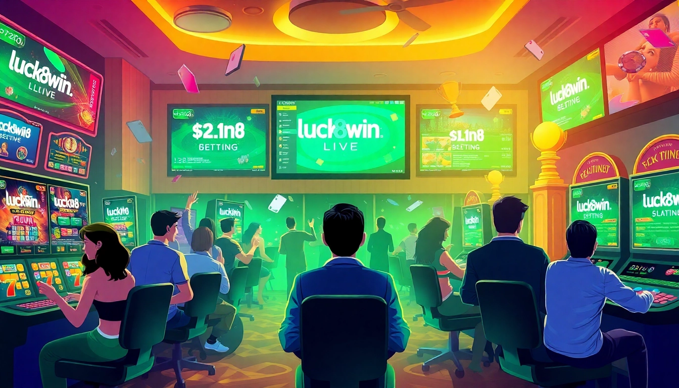 Dynamic online gambling experience at luck8win.live, showcasing players engaged in diverse games.