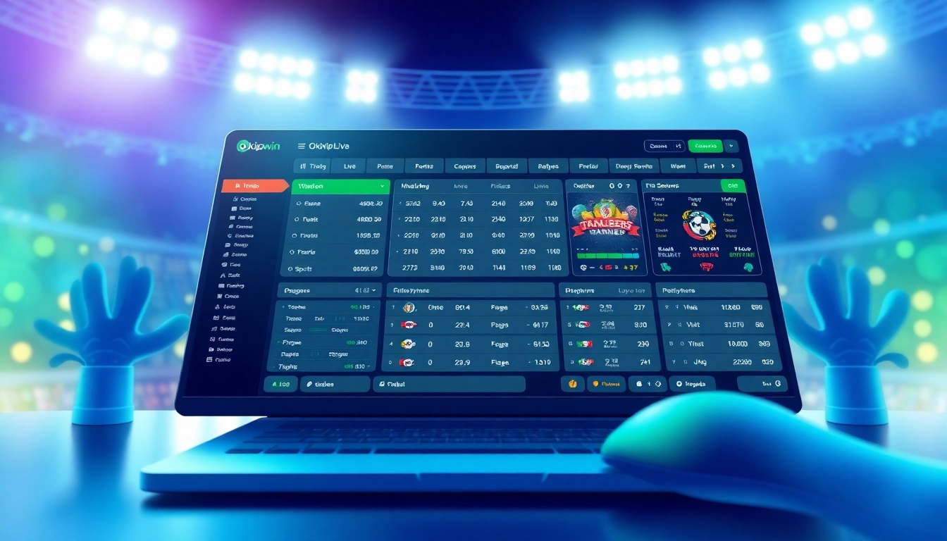 Explore the dynamic interface of okvipwin.live’s online betting platform, showcasing live odds and user-friendly design.