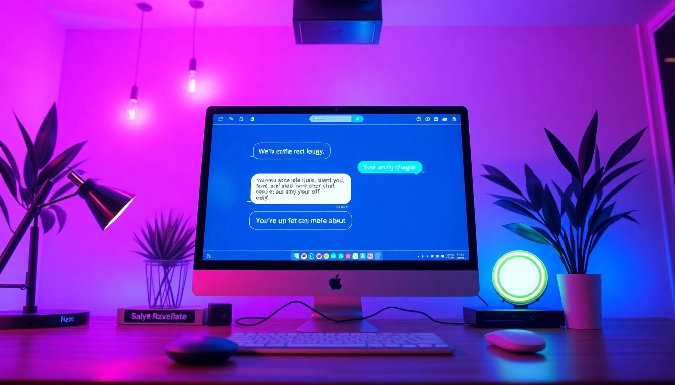 Engaging NSFW chat bot conversation displayed on a modern digital interface.