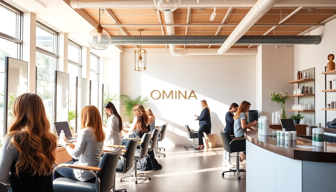 Omnia Salon offers vibrant hair services and Aveda products in a chic San Diego setting.