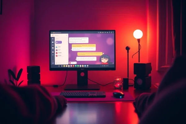 Engaging chat interface for nsfw chat bot interactions in a cozy setting