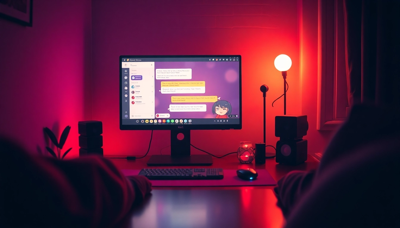 Engaging chat interface for nsfw chat bot interactions in a cozy setting