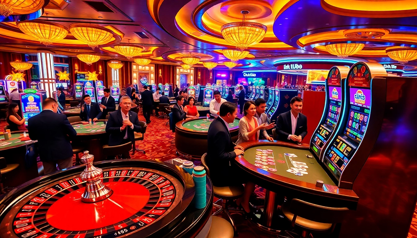 Experience the thrill at UU88 casino with players winning at slots and engaging at tables.