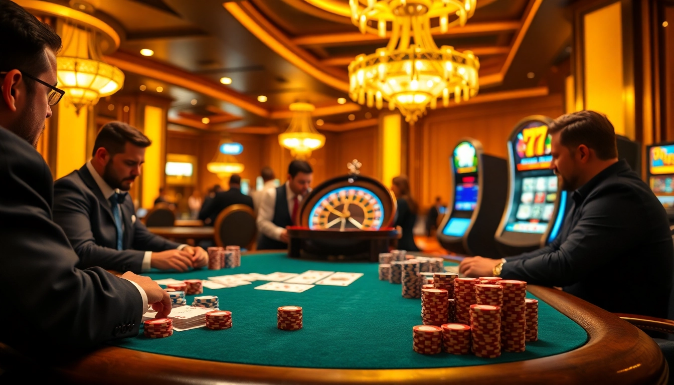 Experience the excitement of 79 king at a luxurious casino table surrounded by vibrant gaming elements.